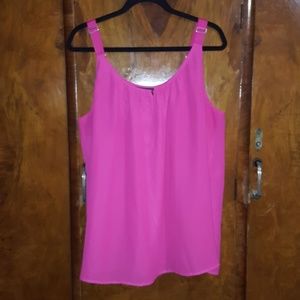 Lane Bryant Hot Pink Adjustable Strap Camisole